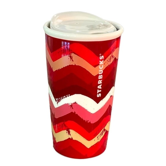 STARBUCKS 2014 Chevron Double Wall 10 oz Travel Mug - Picture 1 of 4